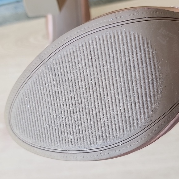 Sun + Stone Reeta Pink Satin block heels ankle strap pumps Size 11 NWOT - Picture 8 of 10